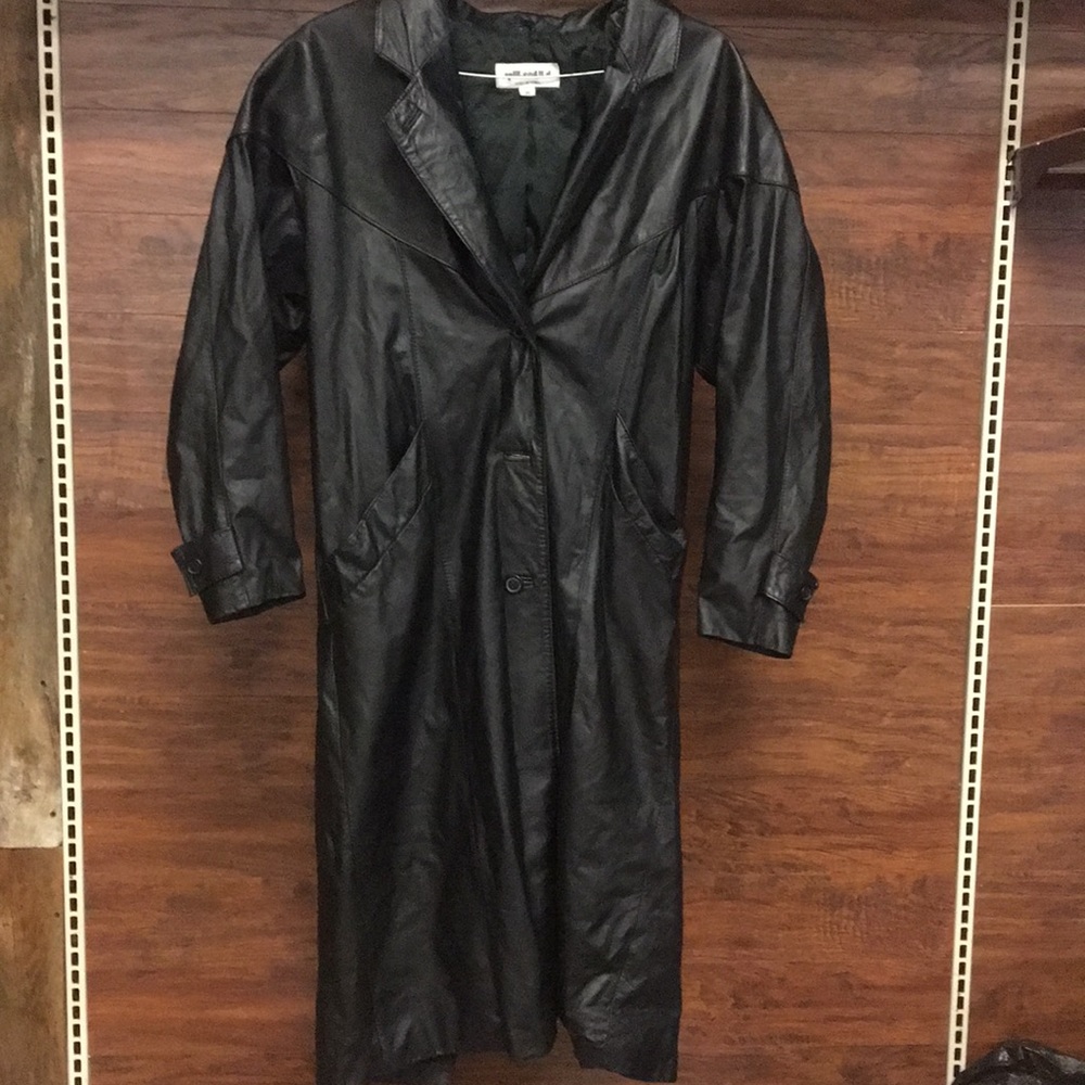 Long Leather Coat by Split End LTD